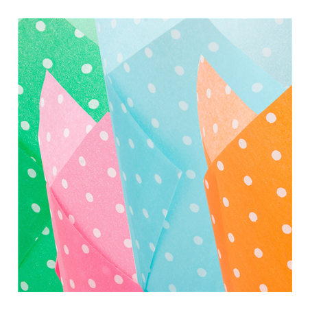 MUFFIN CUPS 'TULIP - POLKA' 50 G/M2 17,5x17,5 CM ASSORTI CELLULOSE (900 UNITÉ)