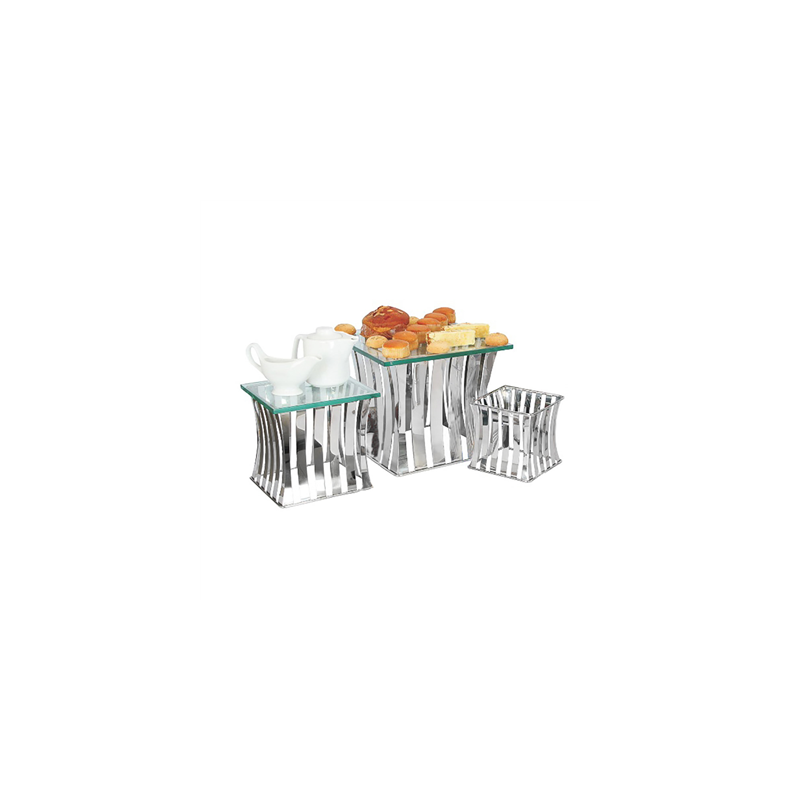 3 U. STAND BUFFET 16/22/26 CM ARGENTE INOX (1 UNITÉ) 3 U. STAND BUFFET 16/22/26 CM ARGENTE INOX (1 UNITÉ)