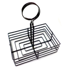 Image BASKET CONDIMENTS  20,5x15x20 CM NOIR FER (1 UNITÉ) #1
