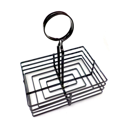 Image BASKET CONDIMENTS  20,5x15x20 CM NOIR FER (1 UNITÉ) #1