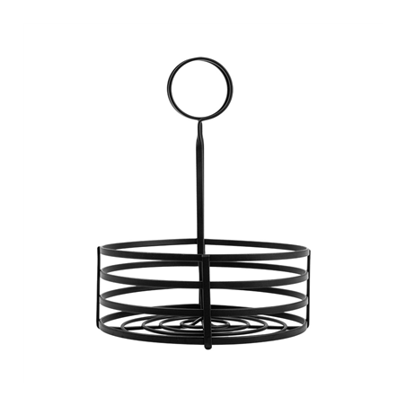 BASKET CONDIMENTS  Ø 15,5x20 CM NOIR FER (1 UNITÉ)