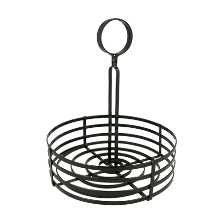Image BASKET CONDIMENTS  Ø 20x20 CM NOIR FER (1 UNITÉ) #1