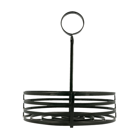 BASKET CONDIMENTS  Ø 20x20 CM NOIR FER (1 UNITÉ)