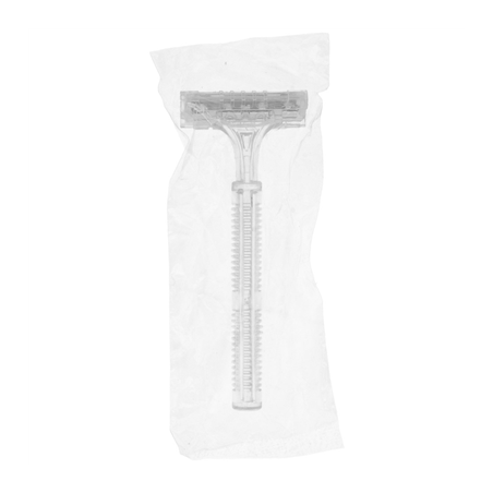 Image RASOIRS EN SACHET INDIVIDUEL  10 CM TRANSPARENT HDPE (100 UNITÉ) #1