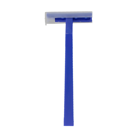 Image RASOIRS EN VRAC DOUBLE LAME  10 CM BLEU HDPE (100 UNITÉ) #1