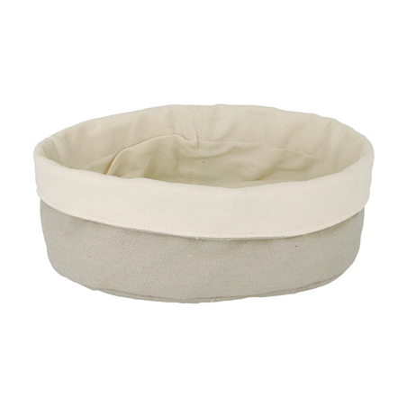 Image CORBEILLES PAIN CRÈME/GRIS  Ø 20x9,5 CM COTON (12 UNITÉ) #1