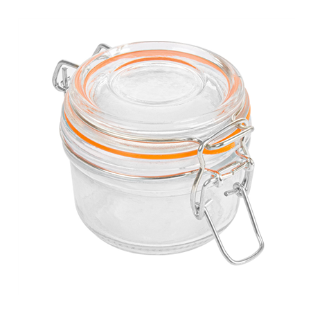 Image RÉCIPIENT STOCKAGE + FERMETURE CLIP 'WAKI GLASS' 125 ML Ø 8,3x7 CM TRANSPARENT VERRE (48 UNITÉ) #1
