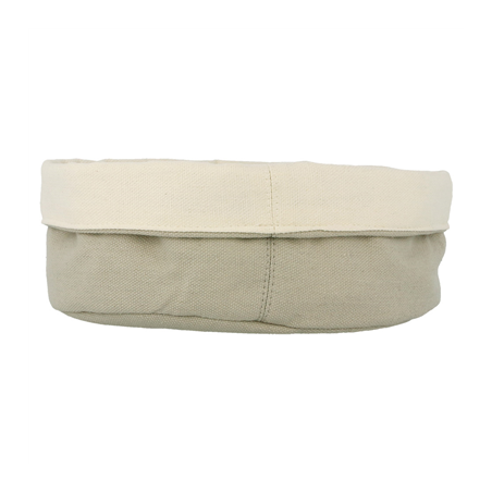 CORBEILLES PAIN CRÈME/GRIS  18x25x9 CM COTON (12 UNITÉ)