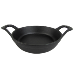 Image CASSEROLE RONDE 500 ml Ø 16(22,3)x3,7 CM NOIR FER (8 UNITÉ) #1