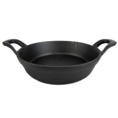 Image CASSEROLE RONDE 750 ml Ø 18(24,4)x4,3 CM NOIR FER (8 UNITÉ) #1