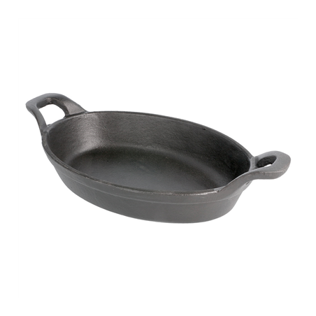 Image CASSEROLE OVALE 720 ml 21,5(27,5)x15x4,5 CM NOIR FER (8 UNITÉ) #1