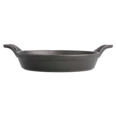 CASSEROLE OVALE 720 ml 21,5(27,5)x15x4,5 CM NOIR FER (8 UNITÉ)