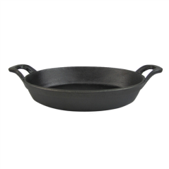 Image CASSEROLE OVALE 1000 ML 24(30)x17x4,6 CM NOIR FER (8 UNITÉ) #1