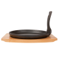 Image ASSIETTE CHAMPÊTRE + SUPPORT EN BOIS  Ø 22 CM NOIR FER (8 UNITÉ) #2