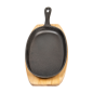 Image ASSIETTE CHAMPÊTRE + SUPPORT EN BOIS  23,5x13,5 CM NOIR FER (8 UNITÉ) #3