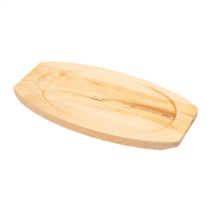 Image ASSIETTE CHAMPÊTRE + SUPPORT EN BOIS  23,5x13,5 CM NOIR FER (8 UNITÉ) #4