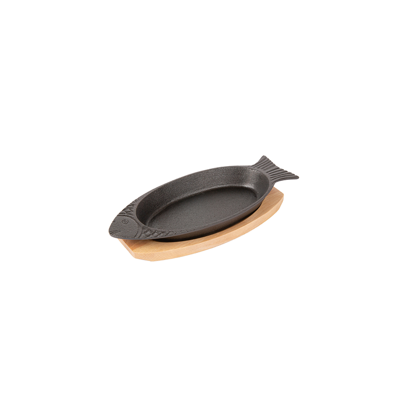 ASSIETTE POISSON + SUPPORT EN BOIS 32x13 CM NOIR FER (8 UNITÉ) ASSIETTE POISSON + SUPPORT EN BOIS 32x13 CM NOIR FER (8 UNITÉ)
