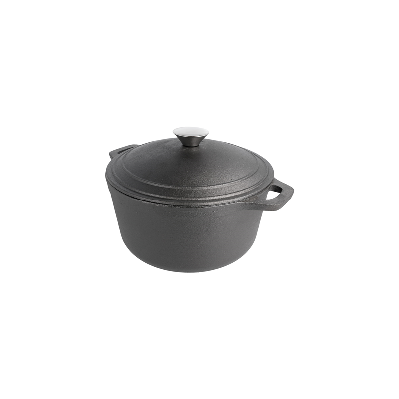 COCOTTE RONDE AVEC COUVERCLE 4800 ML Ø 25,5(33)x12,5 CM NOIR FER (2 UNITÉ) COCOTTE RONDE AVEC COUVERCLE 4800 ML Ø 25,5(33)x12,5 CM NOIR FER (2 UNITÉ)