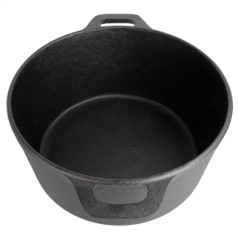 Image COCOTTE RONDE AVEC COUVERCLE 4800 ML Ø 25,5(33)x12,5 CM NOIR FER (2 UNITÉ) #5