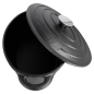 Image COCOTTE OVALE AVEC COUVERCLE 3500 ML 29(36)x21x10,9 CM NOIR FER (3 UNITÉ) #4