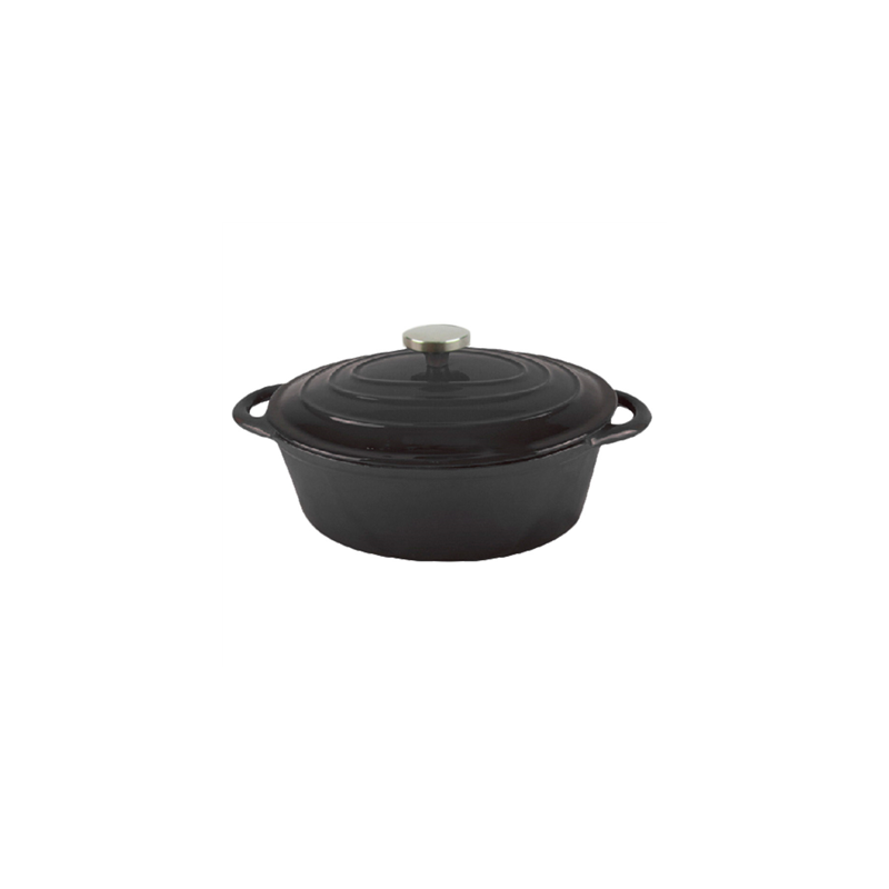 COCOTTE OVALE AVEC COUVERCLE 4500 ML 30,5(37,5)x23x11,5 CM NOIR FER (2 UNITÉ) COCOTTE OVALE AVEC COUVERCLE 4500 ML 30,5(37,5)x23x11,5 CM NOIR FER (2 UNITÉ)