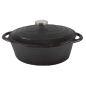 COCOTTE OVALE AVEC COUVERCLE 4500 ML 30,5(37,5)x23x11,5 CM NOIR FER (2 UNITÉ) Image COCOTTE OVALE AVEC COUVERCLE 4500 ML 30,5(37,5)x23x11,5 CM NOIR FER (2 UNITÉ) #1