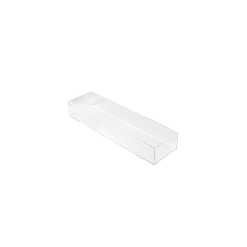 PLATEAU PRODUITS D'ACCUEIL  24x6,8x3,7 CM TRANSPARENT METACRYLATE (1 UNITÉ)