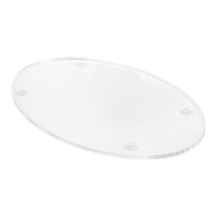 Image PLAT OVAL PRODUITS D'ACCUEIL  28x18x0,6 CM TRANSPARENT ACRYLIQUE (1 UNITÉ) #1