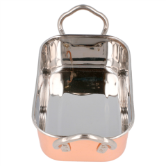 Image MINI BACS AVEC ANSES 'ARTINOX'  14,5x9,5x4,5 CM CUIVRE INOX (6 UNITÉ) #3