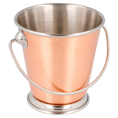 Image MINI SEAUX 'ARTINOX'  Ø 9x9 CM CUIVRE INOX (12 UNITÉ) #1