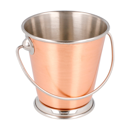 Image MINI SEAUX 'ARTINOX'  Ø 9x9 CM CUIVRE INOX (12 UNITÉ) #1