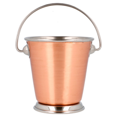 MINI SEAUX 'ARTINOX'  Ø 9x9 CM CUIVRE INOX (12 UNITÉ)