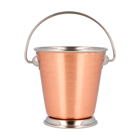 MINI SEAUX 'ARTINOX'  Ø 9x9 CM CUIVRE INOX (12 UNITÉ)