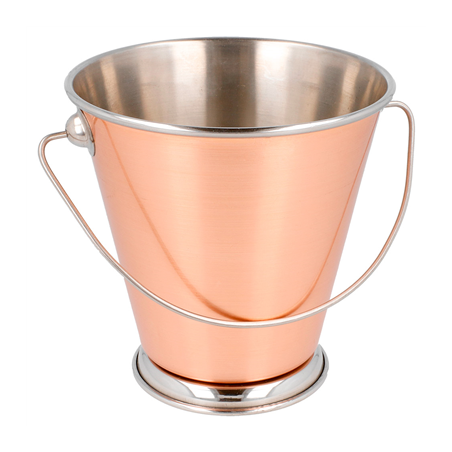 Image MINI SEAUX 'ARTINOX'  Ø 12x12 CM CUIVRE INOX (12 UNITÉ) #1