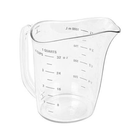 Image PICHET AVEC MESURES 1 L Ø 11,5x16,5 CM TRANSPARENT POLYCARBONATE (1 UNITÉ) #1
