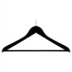 Image CINTRES ANTI VOL  44,5x1,2x20,5 CM NOIR BOIS (48 UNITÉ) #1