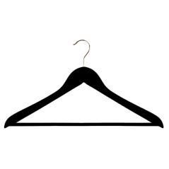 Image CINTRES STANDARD  44,5x1,2x23 CM NOIR BOIS (48 UNITÉ) #1