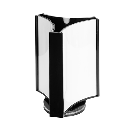 Image PORTE-MENUS GIRATOIRE 3 FACES 8x12 CM TRANSPARENT PS (1 UNITÉ) #1