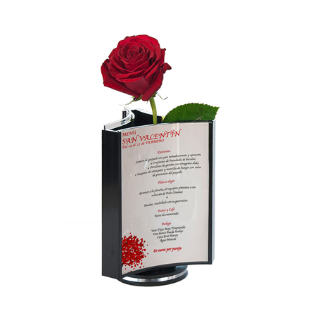 PORTE-MENUS GIRATOIRE 3 FACES 8x12 CM TRANSPARENT PS (1 UNITÉ)