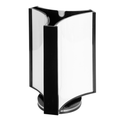 Image PORTE MENU GIRATOIRE 3 FACES  12,8x18,2 CM TRANSPARENT PS (1 UNITÉ) #1