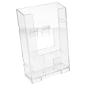 Image PORTE BROCHURES 1/3 DIN-A4  10,5x15,7x6,5 CM TRANSPARENT PS (12 UNITÉ) #1