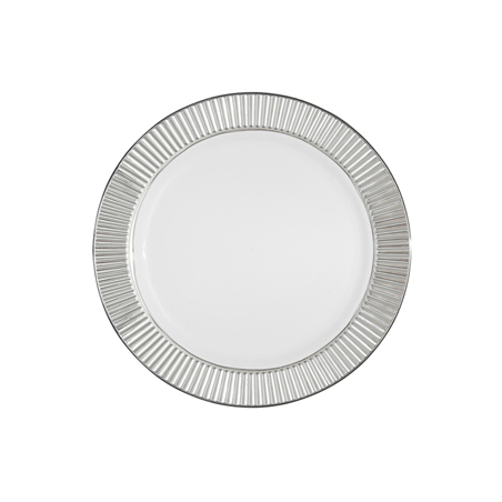 Image 6 ASSIETTES LISERÉ ARGENTÉ Ø 19 CM BLANC PS (24 UNITÉ) #1