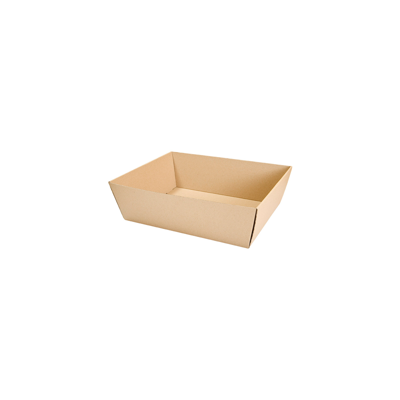 CORBEILLES MICROCANNELURE  382 G/M2 40x26x6 CM KRAFT (20 UNITÉ)