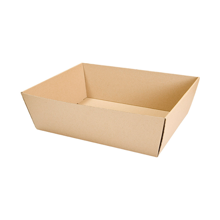Image CORBEILLES MICROCANNELURE  382 G/M2 40x26x6 CM KRAFT (20 UNITÉ) #1