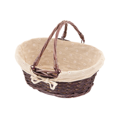 Image CORBEILLE ANSES OVALE 36x25x15/28 CM PRUNE OSIER (20 UNITÉ) #1