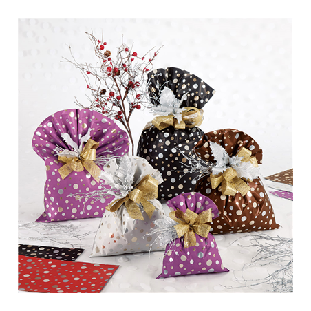 Image 50 SACS METAL."DOTS"  15x25 CM. NOIR PP (1 UNITÉ) #1