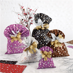 Image 50 SACS METAL."DOTS" 25x40 CM. BLANC PP (1 UNITÉ) #1