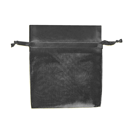 Image 48 U. SACHETS ORGANDY AVEC FERMETURE  12,5x11 CM NOIR MICROFIBRE (1 UNITÉ) #1