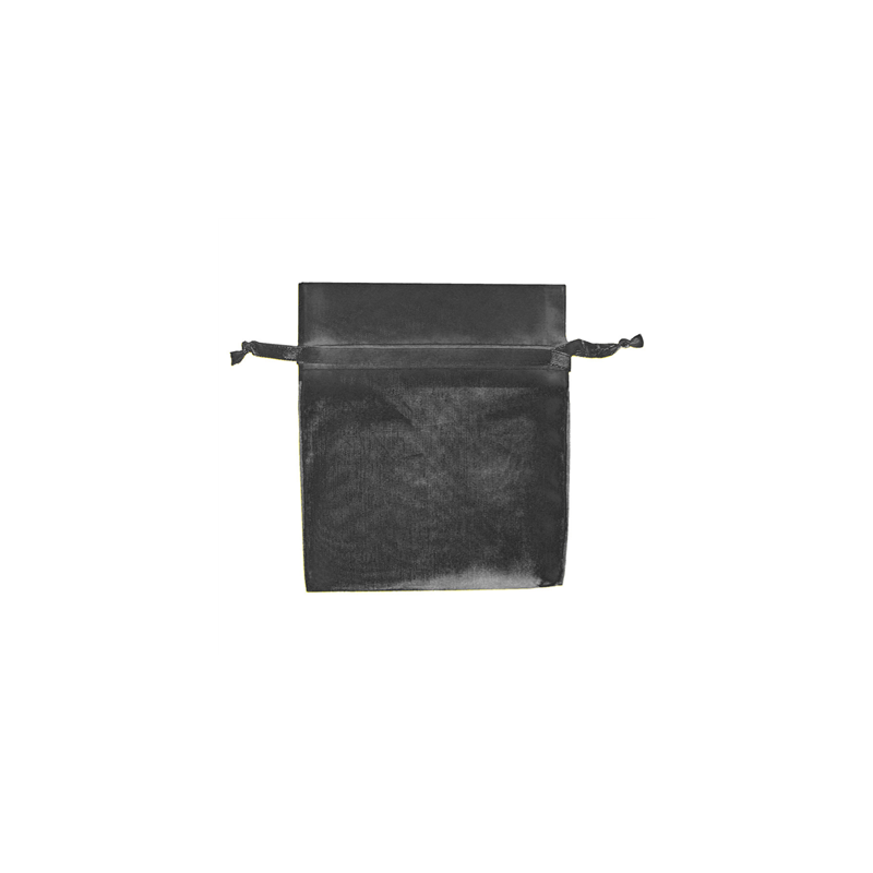 48 U. SACHETS ORGANDY AVEC FERMETURE  12,5x17 CM NOIR MICROFIBRE (1 UNITÉ)