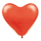 Image 100 U. BALLONS "COEUR"  Ø 31 CM ROUGE LATEX (1 UNITÉ) #1
